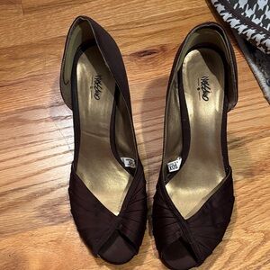Mossimo Supply Co. Dark Brown Peep Toe Heels